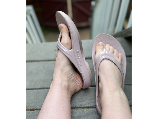 These supportive sandals are perfect for standing around all day (Jennifer Heimlich/The Independent)